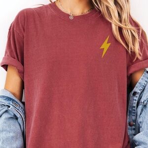 Aviator Nation Bolt Crewneck Tee in Vintage Red